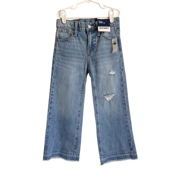 Old Navy Other - NWT Old Navy Baggy Wide Leg Jeans High Rise Adjustable Waist Girls Size 6 Y2k